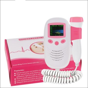 Picture of RZ-100S9 LED Fetal Doppler Ultrasound Sound Baby Heartbeat Detector Monitor Digital Prenatal Pocket Fetal Doppler Stethoscope
