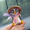 Car Cartoon Duck Rear View Mirror Interior Pendant - Pink Hat Duck - 3