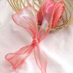 Picture of 4cm x 9m Begonia Red Symphony Fishtail Yarn Flower Cake Baking Packaging Ribbon Lace Decorative Webbing
