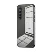 Black Transparent Plating Case for Realme X50 Pro - Fine Hole Design - 1