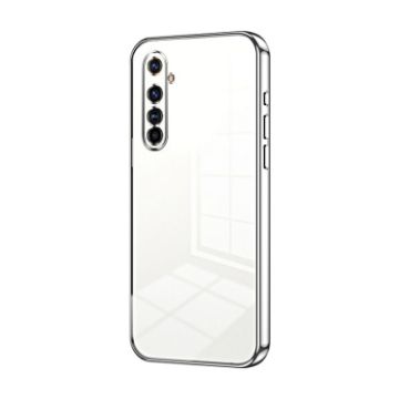 Realme X50 Pro Transparent Plating Phone Case Silver - 1