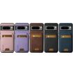 Google Pixel 6a Suteni H02 Litchi Leather Card Wallet Stand Back Phone Case Brown - 6