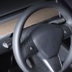 Tesla Model 3/Y Turn Signal Lever Cover - Carbon Fiber Pattern (Matt Black) - 7