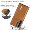 Samsung Galaxy S24 Ultra 5G DG.MING M2 Series 3-Fold Multi Card Bag + Magnetic Phone Case - 6