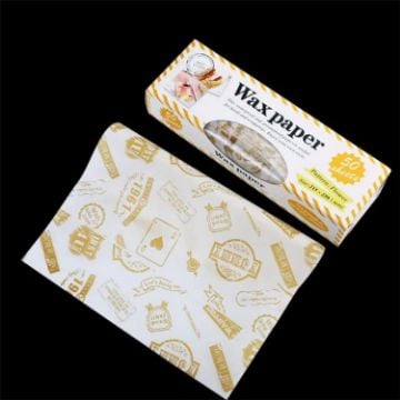 Picture of 50sheets/Pack Food Wrapping Paper Baking Wax Paper Grease Proof Waterproof Liners, Spec: Stamp