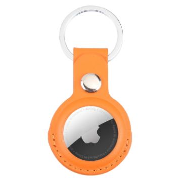 Orange AirTag Leather Case - Shockproof & Anti-scratch - 1