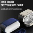 AirPods Pro 2 Electroplated Leather Texture Case - Navy Blue - 6