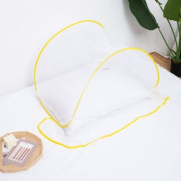 Picture of Installation-free Folding Portable Travel Insect-proof Mesh Cover Head Mini Mosquito Net, Color: Enlarged Yellow