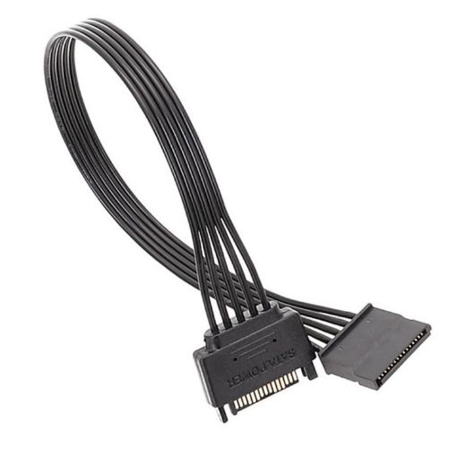 30cm SATA 15Pin Male/Female Extension Cable - Durable HDD Power Connection - 1