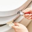 Picture of Anti Dirty Handle Toilet Lid Lifter Bathroom Bidet Seat Lifting Lid Kit (Silver)