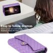 Samsung Galaxy S9 Zipper Multi-Card Wallet Rhombic Leather Phone Case Purple - 7