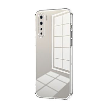 OPPO A91 Transparent Plating Phone Case - Fine Hole Design - 1