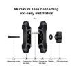 RUIGPRO Crab Clamp Action Camera Bracket Dual-Head Crab 3-Stage Selfie Stick - 4