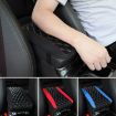 Red PU Leather Car Armrest Cover 32x19cm - Center Console Mat - 2