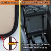 Red PU Leather Car Armrest Cover 32x19cm - Center Console Mat - 5