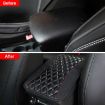Red PU Leather Car Armrest Cover 32x19cm - Center Console Mat - 6