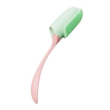 Picture of Pets Finger Toothbrush With Handle Dogs And Cats Oral Cleaning Tools (Pink)