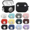 Silicone Anti-drop Case for AirPods Pro 2/Airtag 2 - Deep Blue - 2