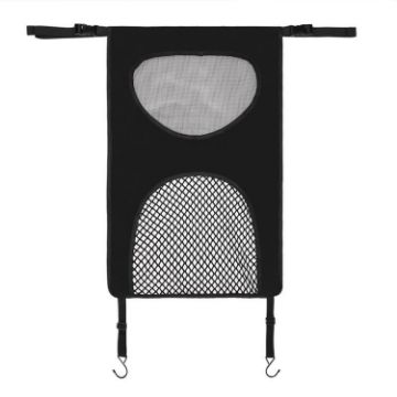 Car Rear Pet and Kids Deterrent Barrier Seat Storage Bags - Black - 1