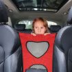 Car Rear Pet and Kids Deterrent Barrier Seat Storage Bags - Black - 7