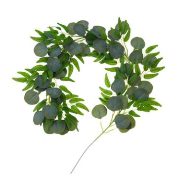 Picture of Artificial Greenery Eucalyptus Leaf Vine Simulation Rattan Home Decoration, Style: 1m Eucalyptus+5 Leaves Willow Green