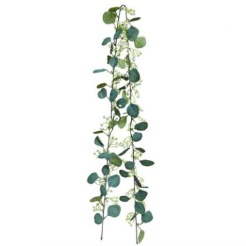 Picture of 180cm Simulation Greenery Eucalyptus Ivy Leaf Rattan Hanging Fake Flower Decoration Rattan, Style: 60 Head A Model