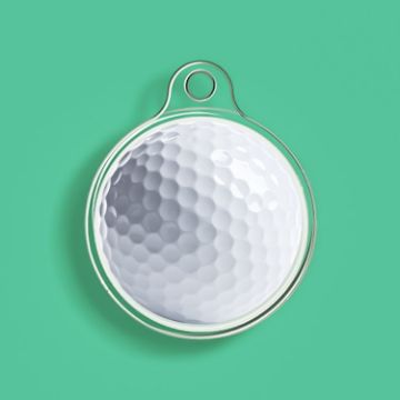 Picture of For Airtag Transparent TPU Painted Pattern Tracker Anti-fall Protective Case, Color: Golf