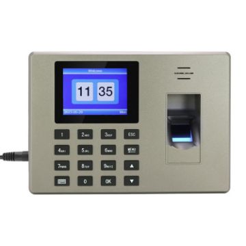 Fingerprint Recognition Attendance Machine, Gold US Plug - 1