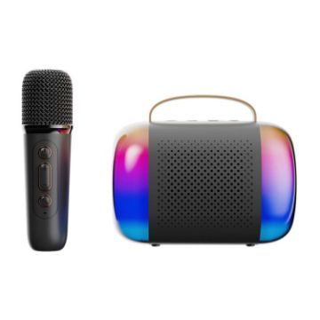 Picture of Y5 1 Microphone Portable Bluetooth Speaker Home And Outdoor Wireless Karaoke Audio (Black)