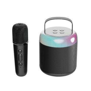 Picture of Home Portable Bluetooth Speaker Small Outdoor Karaoke Audio, Color: Y2 Black (Monocular wheat)