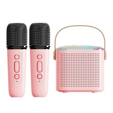 Portable Bluetooth Speaker Outdoor Karaoke Audio Y1 Pink - 1