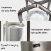 Vintage Aluminum Cross Table Lamp Hotel Portable Outdoor Camping Night Light - 3
