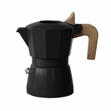 100ml Dual Valve Mocha Pot Espresso Machine (Black) - 1