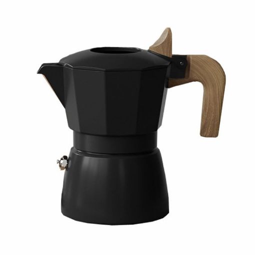 100ml Dual Valve Mocha Pot Espresso Machine (Black) - 1