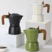 100ml Dual Valve Mocha Pot Espresso Machine (Black) - 2