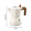 100ml Dual Valve Mocha Pot Espresso Machine (White) - 3