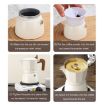 100ml Dual Valve Mocha Pot Espresso Machine (White) - 9