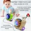 Children's Gray Crawling Snail Toy - Sound & Light Projection Fun - 8