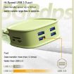 BS10H Type-C Docking Station USB Hub Ethernet Port Blue - 7