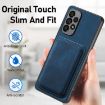Samsung Galaxy S9 Retro Leather Card Bag Magnetic Phone Case Blue - 6