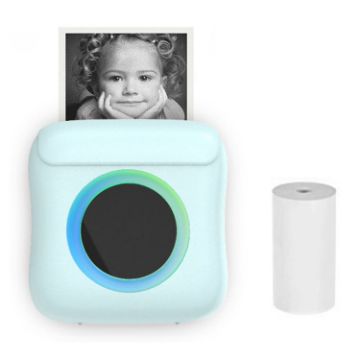 C22 Colorful Ambient Light Portable Mini Inkless Thermal Bluetooth Printer (Blue) - 1