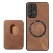 Samsung Galaxy S10 Retro Leather Card Bag Magnetic Phone Case - Brown - 3