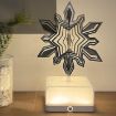 16 Colors 3D Rotating Bedside Lamp Night Light LED Rechargeable Snowflake - 1