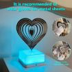16 Colors 3D Rotating Bedside Lamp Night Light LED Rechargeable Snowflake - 6
