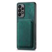Samsung Galaxy S9 Retro Leather Card Bag Magnetic Phone Case Green - 2
