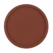 Simple Round Silicone Coaster Tea Cup Table Mat, Classic Brown - 1