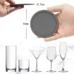 Simple Round Silicone Coaster, Classic Black - 3