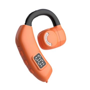 Picture of Bluetooth Headset Digital Display Hanging Ear OWS Stereo Sports Earbuds (Orange)