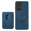 Samsung Galaxy A41 Retro Leather Card Bag Magnetic Phone Case Blue - 3