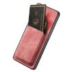 Samsung Galaxy A41 Retro Leather Card Bag Magnetic Phone Case - Pink - 4